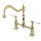 Kingston Brass KS1172PL Heritage Bridge Kitchen Faucet, Polished Brass KS1172PL - alternate 1